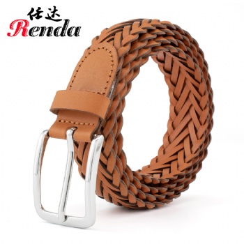 新款镂空女士百搭腰带 免打孔编织腰带个性复古皮带